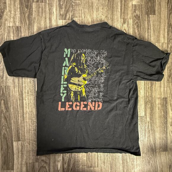 Bob Marley Legend Graphic T-Shirt, Vintage Style, Crazy Shirts Label, Black - Picture 2 of 7